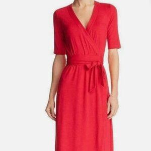 Adrianna Papell Moroccan Ruby Short Sleeve V-Neck Short Dress Sz 14 AP1D103465